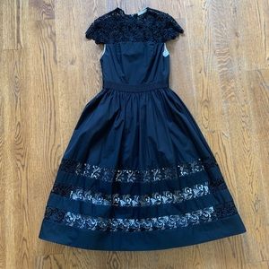 Alice + Olivia Black Lace Dress Size 4
